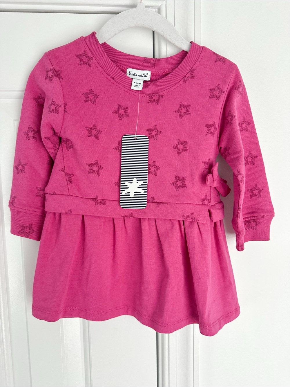 Splendid dress 6-12m pink stars NWT